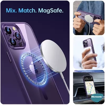 Microsonic Apple iPhone 15 Kılıf MagSafe Shadow Planet Mavi