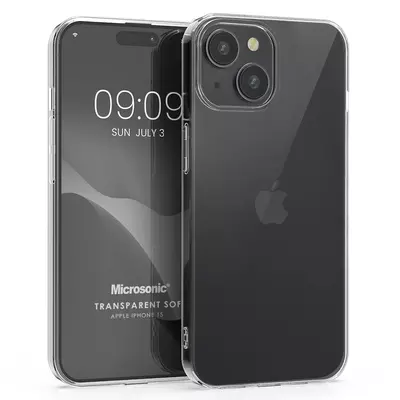 Microsonic Apple iPhone 15 Kılıf Transparent Soft Şeffaf