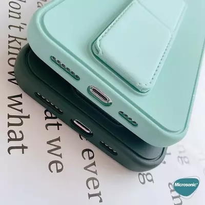 Microsonic Apple iPhone 15 Plus Kılıf Hand Strap Koyu Yeşil