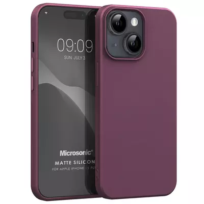 Microsonic Apple iPhone 15 Plus Kılıf Matte Silicone Mor