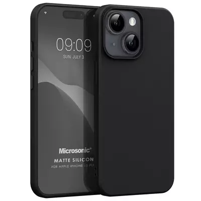 Microsonic Apple iPhone 15 Plus Kılıf Matte Silicone Siyah