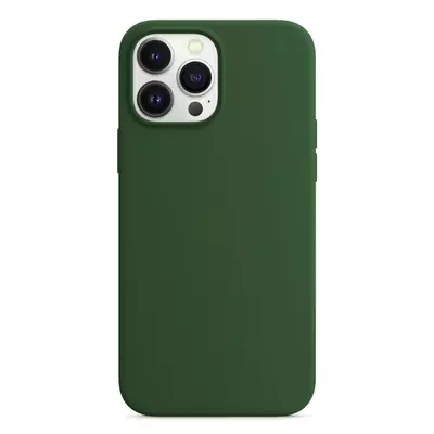 Microsonic Apple iPhone 15 Pro Kılıf Liquid Lansman Silikon Koyu Yeşil