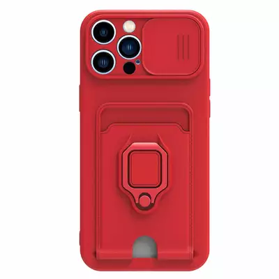 Microsonic Apple iPhone 15 Pro Kılıf Multifunction Silicone Kırmızı