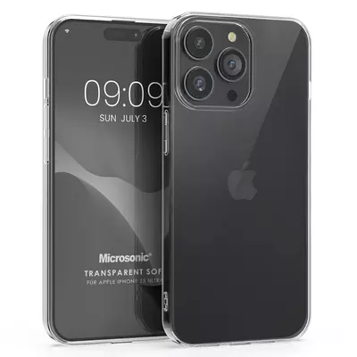 Microsonic Apple iPhone 15 Pro Max Kılıf Transparent Soft Şeffaf