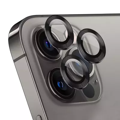 Microsonic Apple iPhone 15 Pro Tekli Kamera Lens Koruma Camı Siyah