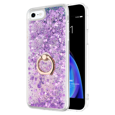 Microsonic Apple iPhone 6 Kılıf Glitter Liquid Holder Mor