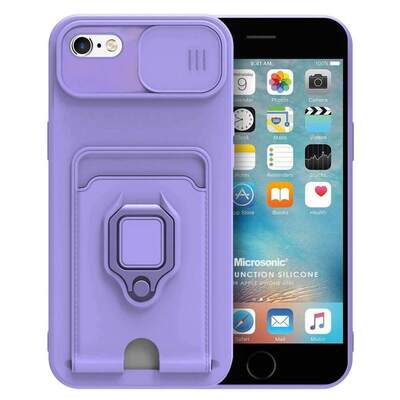 Microsonic Apple iPhone 6 Kılıf Multifunction Silicone Lila