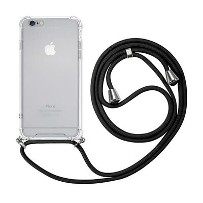 Microsonic Apple iPhone 6 Kılıf Neck Lanyard Siyah