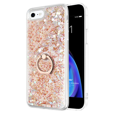 Microsonic Apple iPhone 6 Plus Kılıf Glitter Liquid Holder Gold