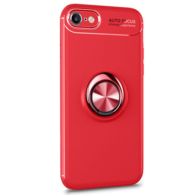 Microsonic Apple iPhone 6 Plus Kılıf Kickstand Ring Holder Kırmızı