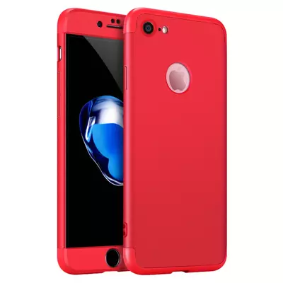 Microsonic Apple iPhone 6 Plus Kılıf Double Dip 360 Protective Kırmızı