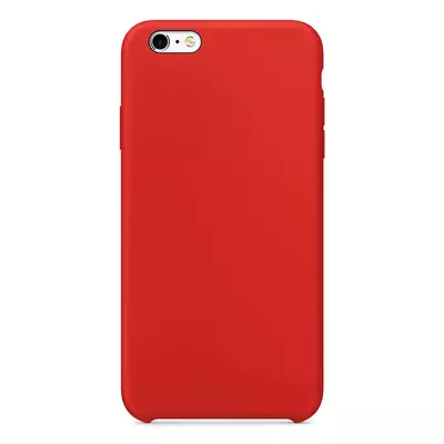 Microsonic Apple iPhone 6 Plus Kılıf Liquid Lansman Silikon Kırmızı