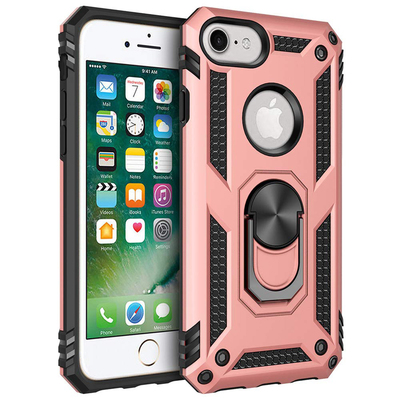 Microsonic Apple iPhone 6 Plus Kılıf Military Ring Holder Rose Gold