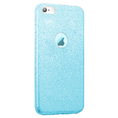 Microsonic Apple iPhone 6 Plus Kılıf Sparkle Shiny Mavi