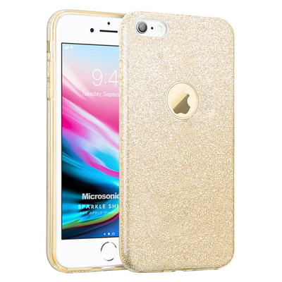Microsonic Apple iPhone 6 Kılıf Sparkle Shiny Gold