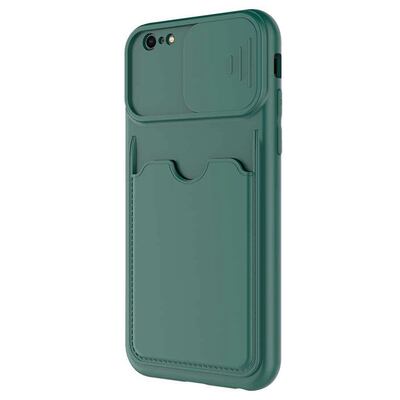 Microsonic Apple iPhone 6S Kılıf Inside Card Slot Koyu Yeşil