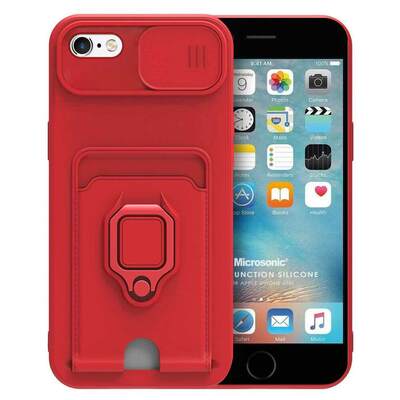 Microsonic Apple iPhone 6S Kılıf Multifunction Silicone Kırmızı