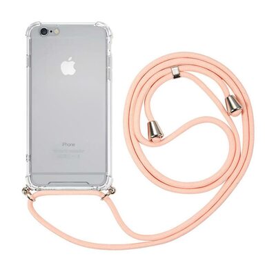 Microsonic Apple iPhone 6S Kılıf Neck Lanyard Rose Gold