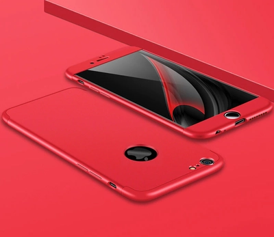 Microsonic Apple iPhone 6S Plus Kılıf Double Dip 360 Protective Kırmızı