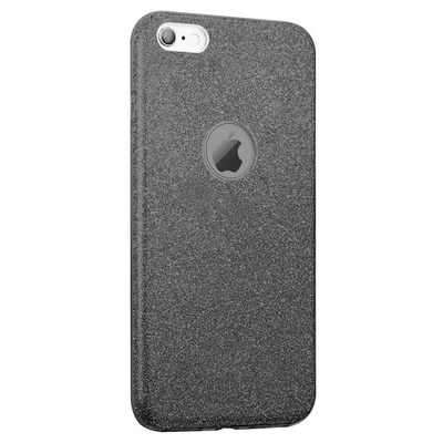 Microsonic Apple iPhone 6S Plus Kılıf Sparkle Shiny Siyah