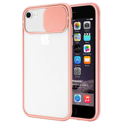 Microsonic Apple iPhone 6S Kılıf Slide Camera Lens Protection Rose Gold