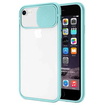 Microsonic Apple iPhone 6S Kılıf Slide Camera Lens Protection Turkuaz