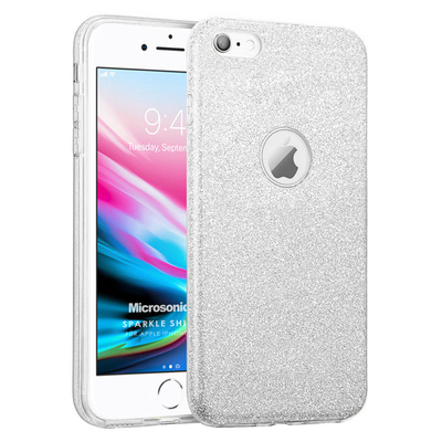 Microsonic Apple iPhone 6S Kılıf Sparkle Shiny Gümüş