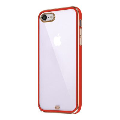 Microsonic Apple iPhone 7 Kılıf Laser Plated Soft Kırmızı