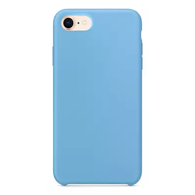 Microsonic Apple iPhone 7 Kılıf Liquid Lansman Silikon Kantaron Mavisi