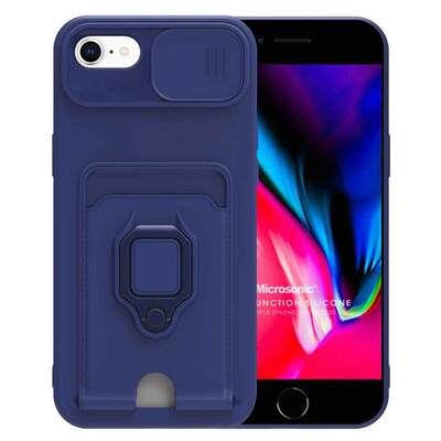 Microsonic Apple iPhone 7 Kılıf Multifunction Silicone Lacivert