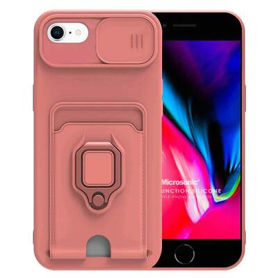 Microsonic Apple iPhone 7 Kılıf Multifunction Silicone Pembe