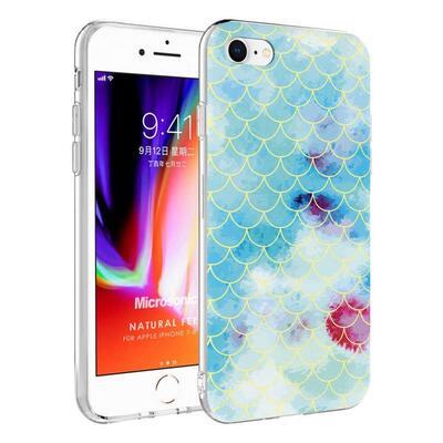 Microsonic Apple iPhone 7 Natural Feel Desenli Kılıf Fish Scale