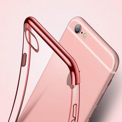 Microsonic Apple iPhone 7 Kılıf Skyfall Transparent Clear Rose Gold