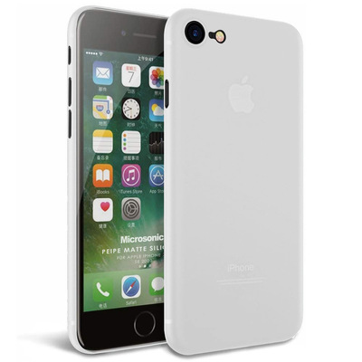 Microsonic Apple iPhone 7 Kılıf Peipe Matte Silicone Beyaz