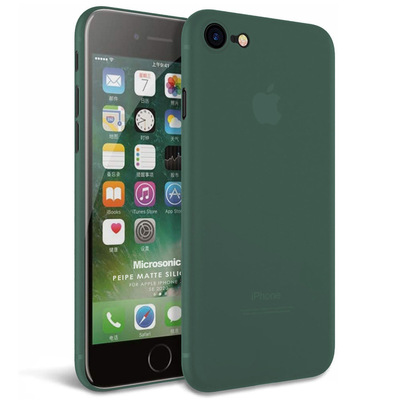 Microsonic Apple iPhone 7 Kılıf Peipe Matte Silicone Yeşil