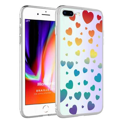 Microsonic Apple iPhone 7 Plus Braille Feel Desenli Kılıf Heart