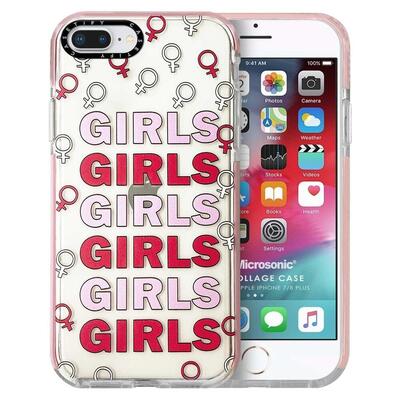 Microsonic Apple iPhone 7 Plus Collage Kılıf Girls