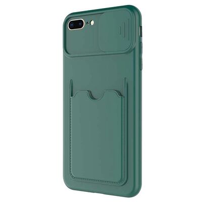 Microsonic Apple iPhone 7 Plus Kılıf Inside Card Slot Koyu Yeşil