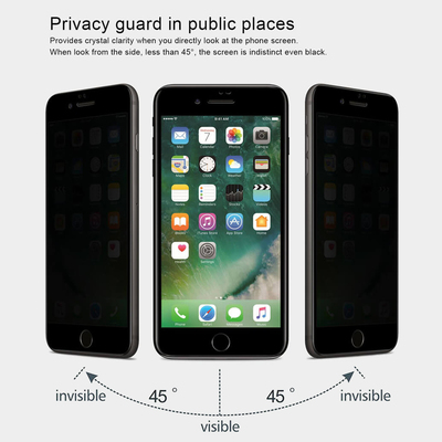 Microsonic Apple iPhone 7 Plus Invisible Privacy Kavisli Ekran Koruyucu Siyah