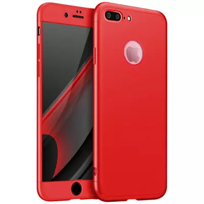 Microsonic Apple iPhone 7 Plus Kılıf Double Dip 360 Protective Kırmızı