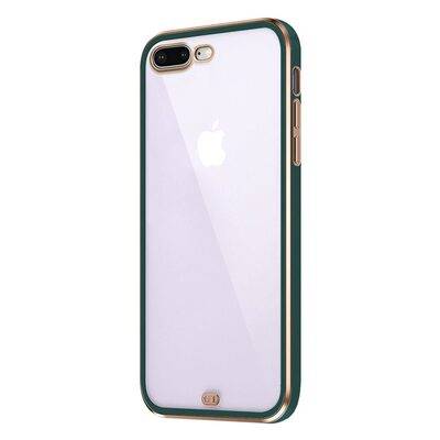 Microsonic Apple iPhone 7 Plus Kılıf Laser Plated Soft Koyu Yeşil