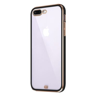 Microsonic Apple iPhone 7 Plus Kılıf Laser Plated Soft Siyah