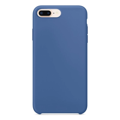 Microsonic Apple iPhone 7 Plus Kılıf Liquid Lansman Silikon Çini Mavisi