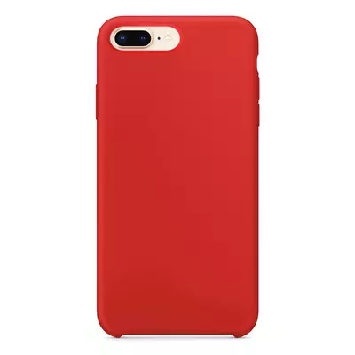Microsonic Apple iPhone 7 Plus Kılıf Liquid Lansman Silikon Kırmızı