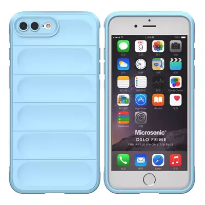 Microsonic Apple iPhone 7 Plus Kılıf Oslo Prime Mavi