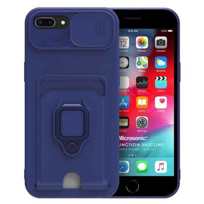 Microsonic Apple iPhone 7 Plus Kılıf Multifunction Silicone Lacivert