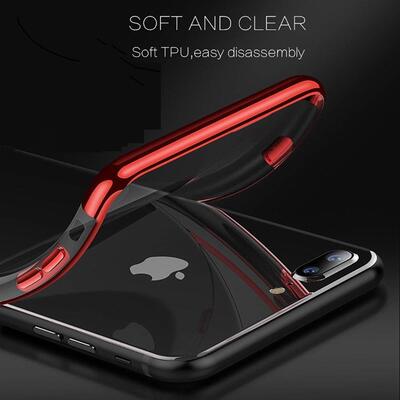 Microsonic Apple iPhone 7 Plus Kılıf Skyfall Transparent Clear Gold