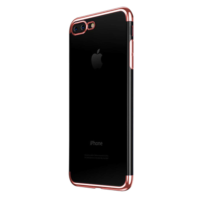 Microsonic Apple iPhone 7 Plus Kılıf Skyfall Transparent Clear Rose Gold