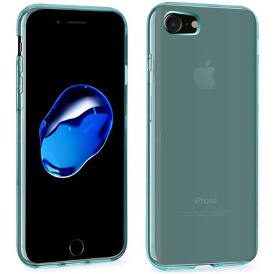 Microsonic Apple iPhone 7 Kılıf Transparent Soft Mavi