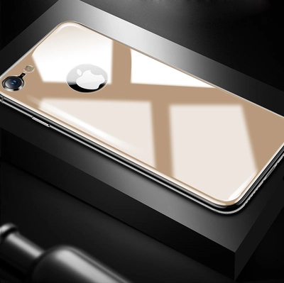 Microsonic Apple iPhone 8 Arka Tam Kaplayan Temperli Cam Koruyucu Gold